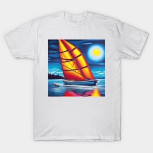 Beautiful Boat in the sea T-Shirt